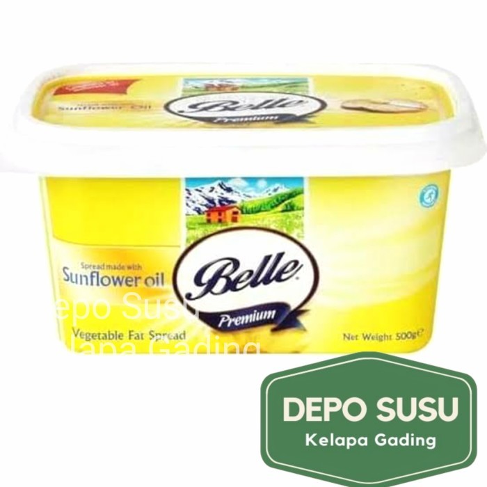 

ATMAA Belle Margarine Sunflower Oil Spread | Margarin Mentega Butter 250 500 - 500gr