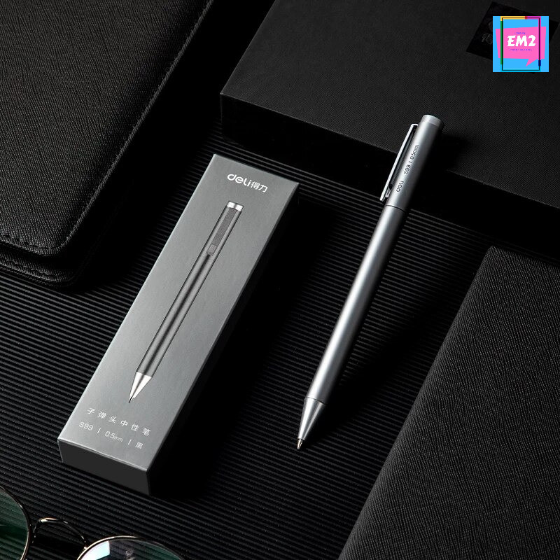 

Deli Pulpen Gel Tanda Tangan Metal Roller Ballpoint 0.5mm