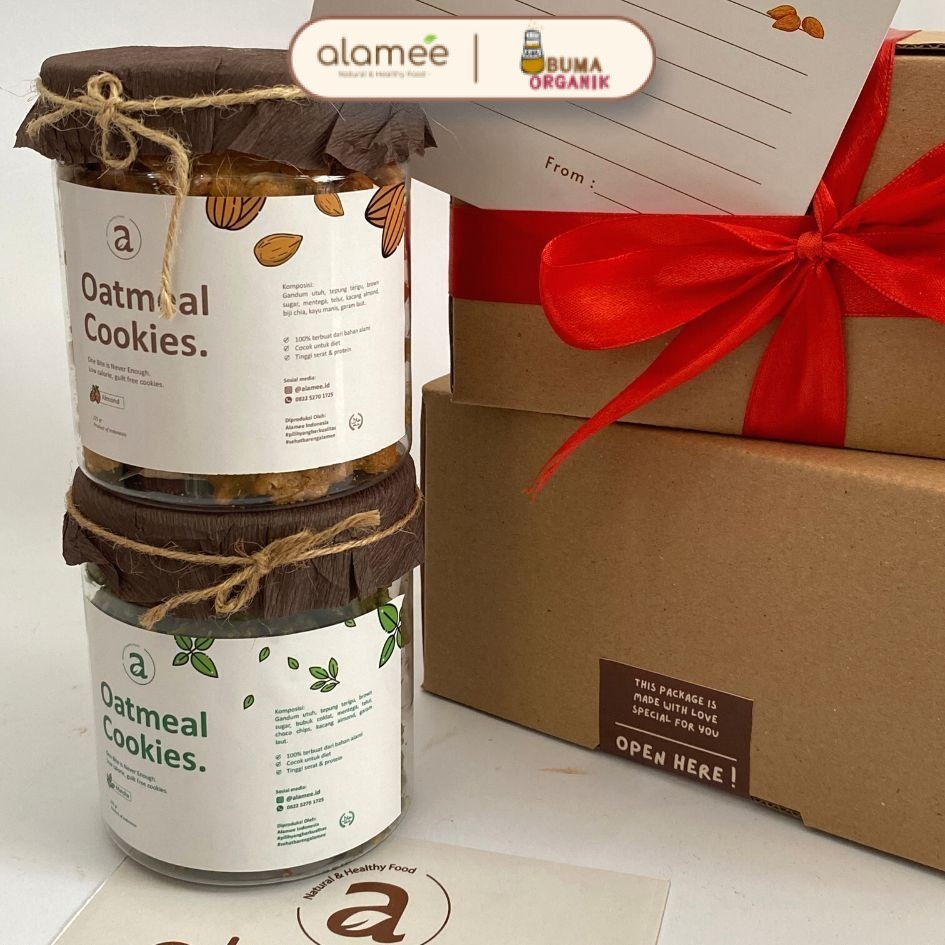

ALAMEE Hampers Cookies Lebaran Idul Fitri Cemilan Kado Ulang Tahun Lahiran Wedding Wisuda Ramadhan Buma Organik