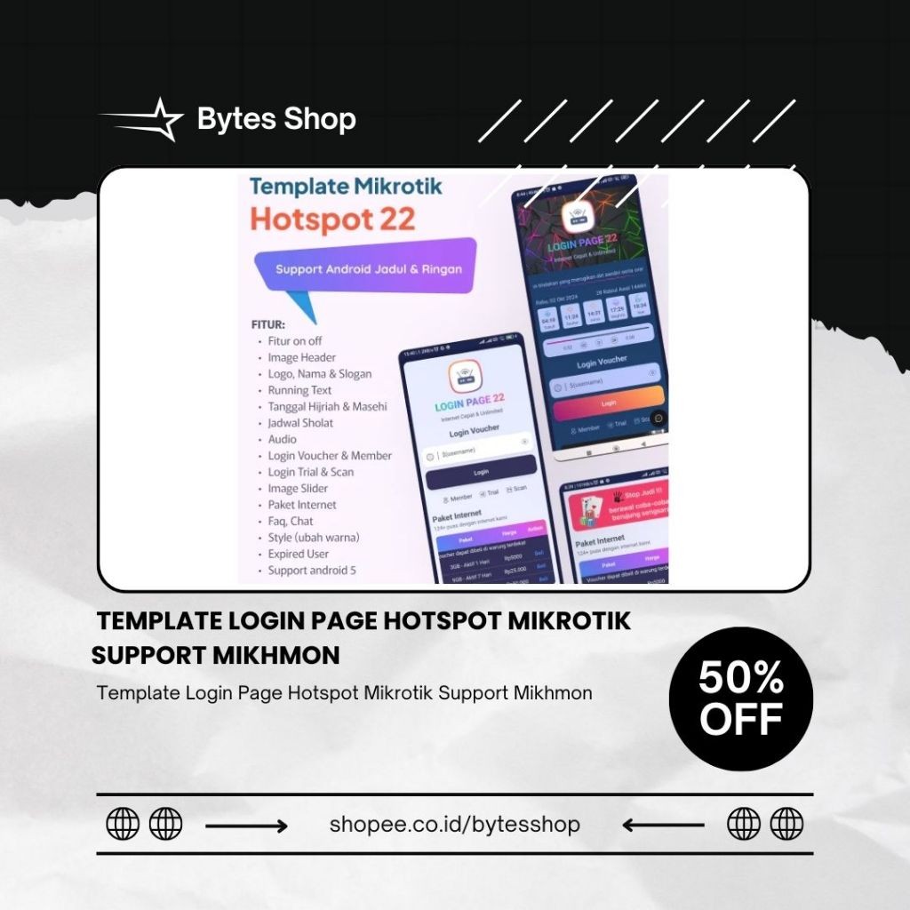 V7 Template Login Page Hotspot Mikrotik Simple&Elegan Sangat Ringan