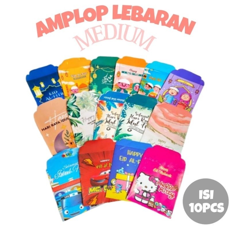 

OBRAL amplop lebaran / amplop idul fitri medium ( 1 pak isi 10 pcs)