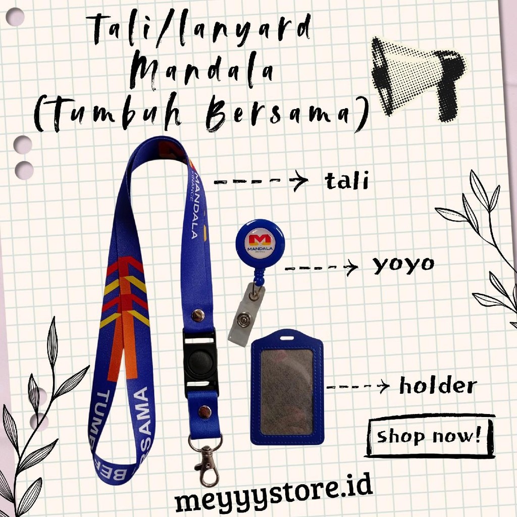 

READYYY Tali Gantungan ID CARD / Lanyard MANDALA Tumbuh Bersama [STOCK MELIMPAH] Termurahhh Harga Grosir!