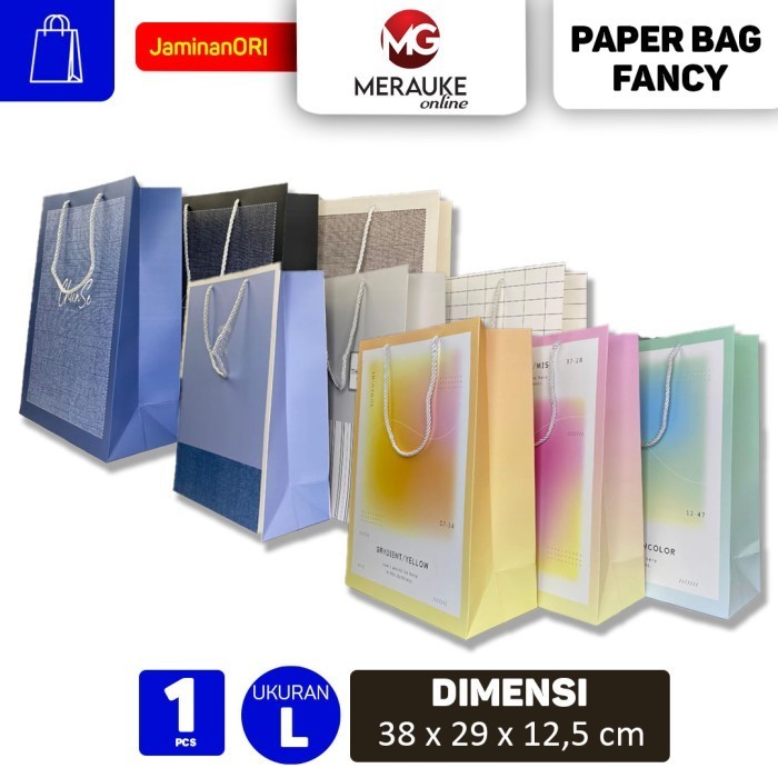 

Paper Bag / Tas Tali / Goodie Bag SJD4001 Ukuran L