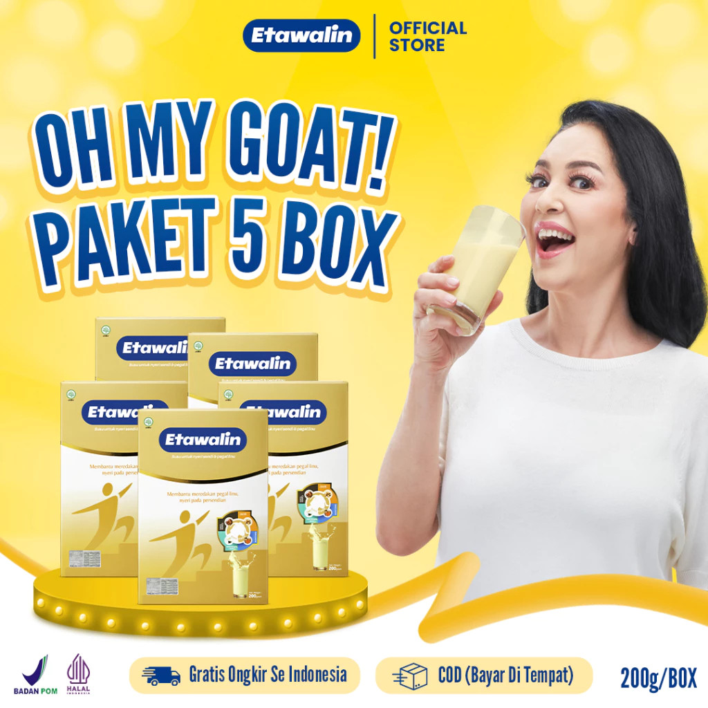 

PROMO (5 BOX) - Etawalin Susu Etawa Premium Cegah Pengapuran Tulang, Nyeri Sendi dan Rematik