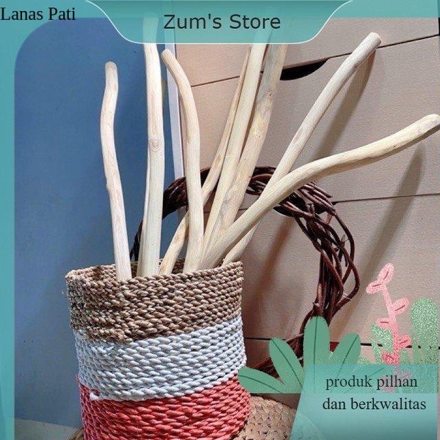 

Ranting jati alami-teak wood halus - ranting kayu macrame panjang 70 cm- - natural XD3