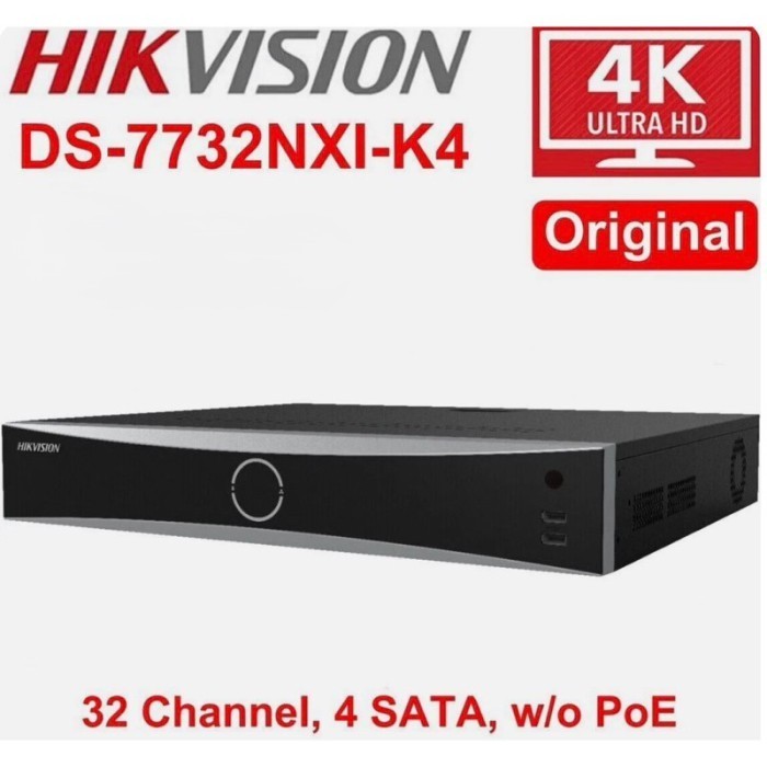 NVR CCTV 32CH DS-7732NXI-K4 Hikvision NVR IP Camera 8MP CCTV 32Ch 4K & H.265