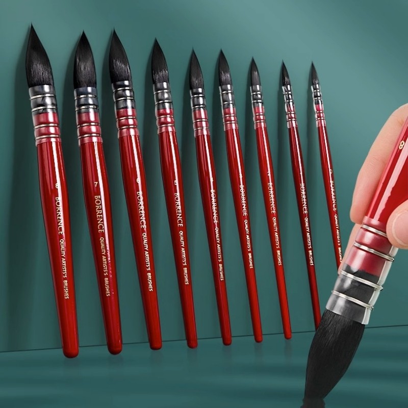 

1Pcs High Quality Art Drawing Brush Paint Brushes Professional Watercolor Oil Acrylic Pen Handmade Squirrel Hair Artist Supplies