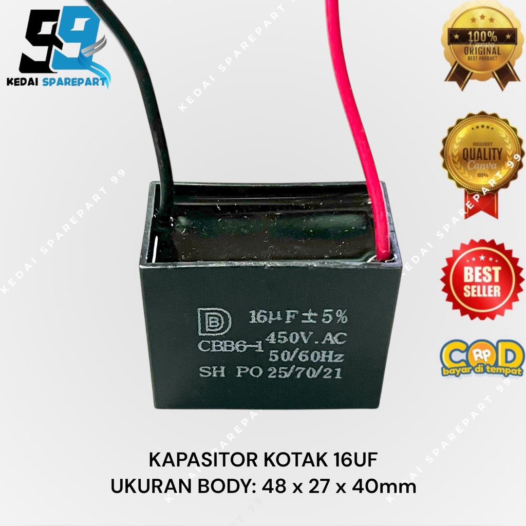 KAPASITOR 16 UF 450V | CAPACITOR CAPASITOR 16UF