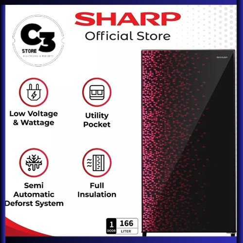 SHARP Kulkas 1 Pintu 166 Liter SJ-X185MG GB/GR SJX 185MG SJX185MG