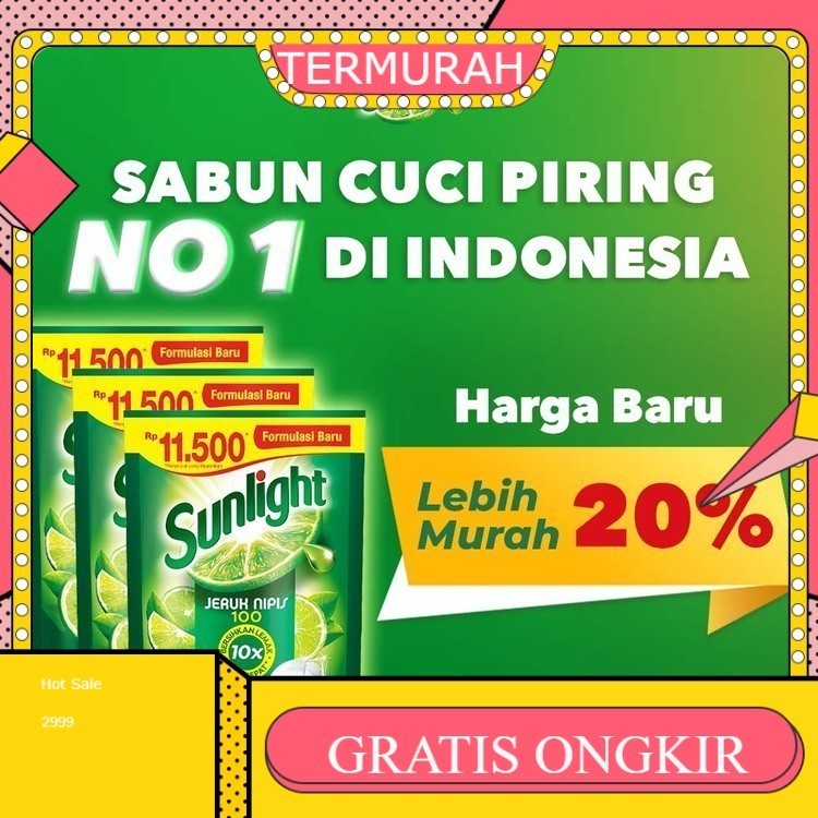 

Sunlight Sabun Cuci Piring Jeruk Nipis Refill 635mL Triplepack