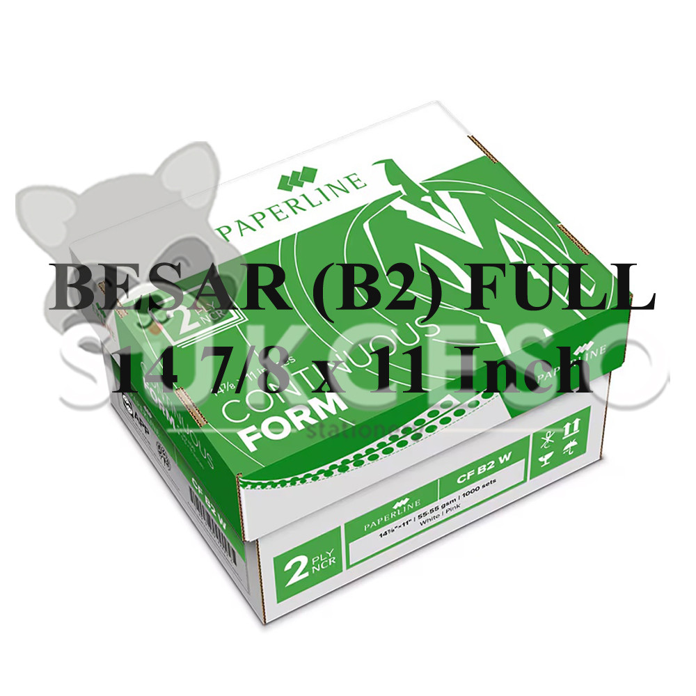 

PAPERLINE Continuous Form 2 Ply Besar 14 7,8 x 11 Inch FULL White Murah