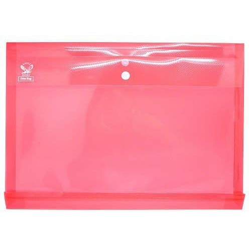

ANDMA [ LUSIN ] Data Bag Map Plastik Kancing Satu Folio - Eagle Files E-215H - Putih