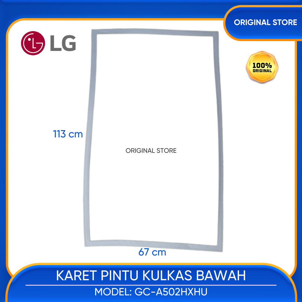 Seal Karet Gasket Pintu Bawah Kulkas LG 2 Pintu GC-A502HXHU GC A502HXHU