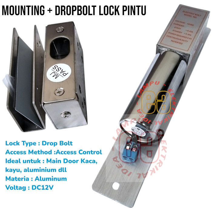 

Paket 6 Dropbolt Drop Bolt 2 Kabel + Bracket U Kecil Pintu Kaca Murah Berkwalitas