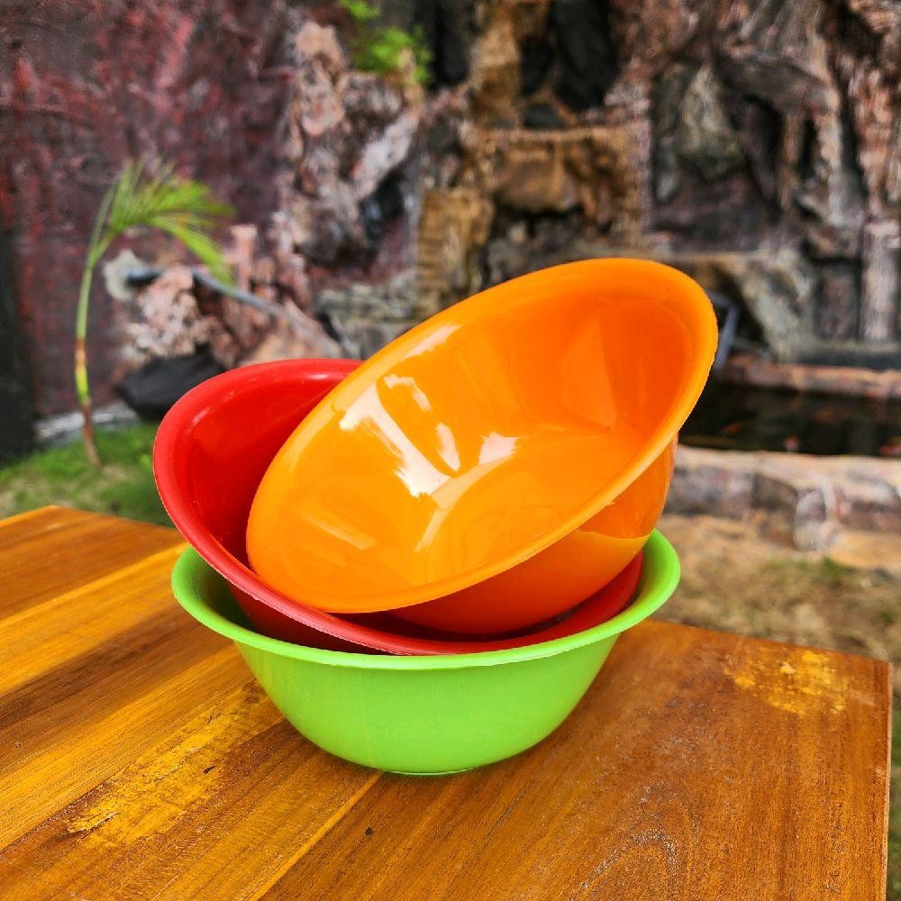 Sentra Living (12 Pcs) Mangkok Plastik Melamin 1 Lusin Murah Tebal / Mangkok Makan Plastik Lusinan