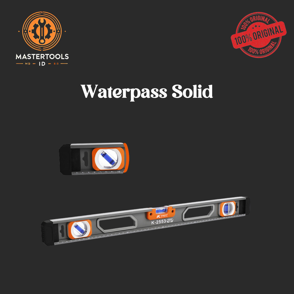 Kapusi Waterpass Solid /waterpass magnet Ukuran 30cm-100cm