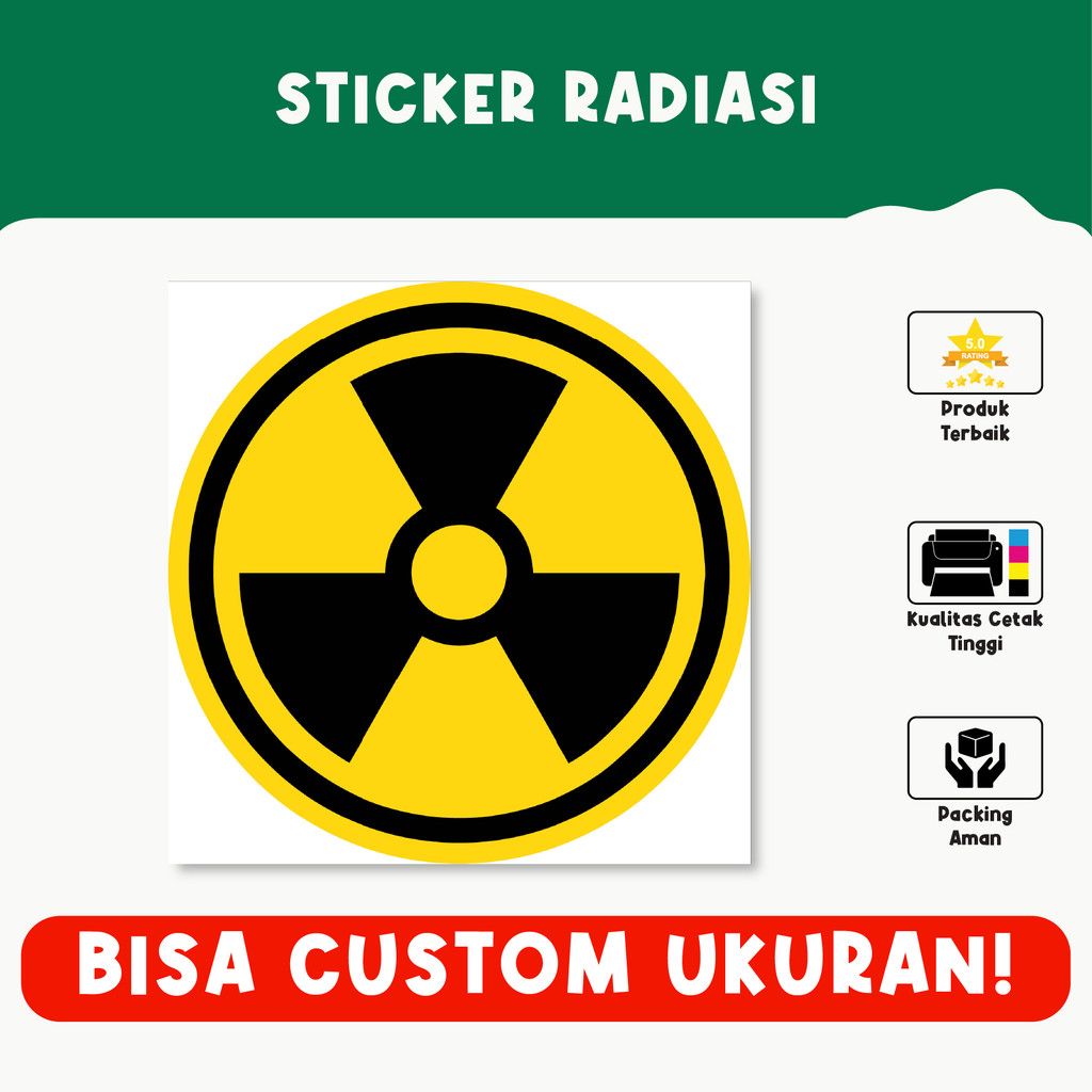 

Sticker RADIASI – Penanda Area Berisiko, Material Vinyl Berkualitas, Bisa Custom Ukuran