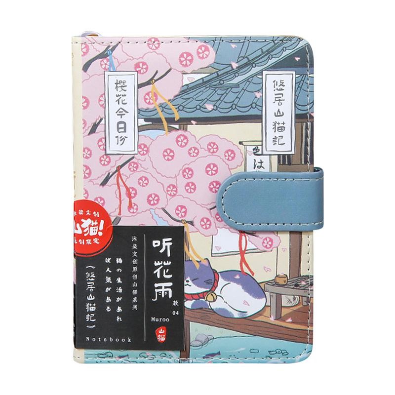 

Cartoon Diary Cute Cat Journal Notebook With Magnetic Snap Cat Pattern Book Simple Basic Handbook Student Diary For Kids &