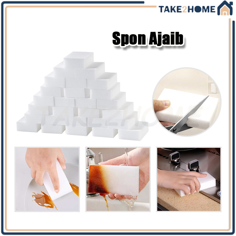 Spon Ajaib/Busa Ajaib/Spon Ajaib Nano Magic Sponge/Magic Sponge/Spons Magic Pembersih Serba Guna Cle