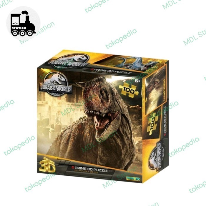 PRS99 Jurassic World - PRIME 3D PUZZLE 100 Pcs (Puzzle Dinosaurus) - Carnotaurus
