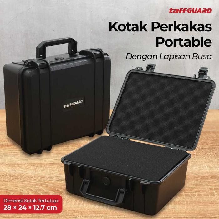 

TaffGUARD Kotak Perkakas Jinjing Portable Hard Carry Tool with Sponge - XM-28 Perlengkapan - Hitam