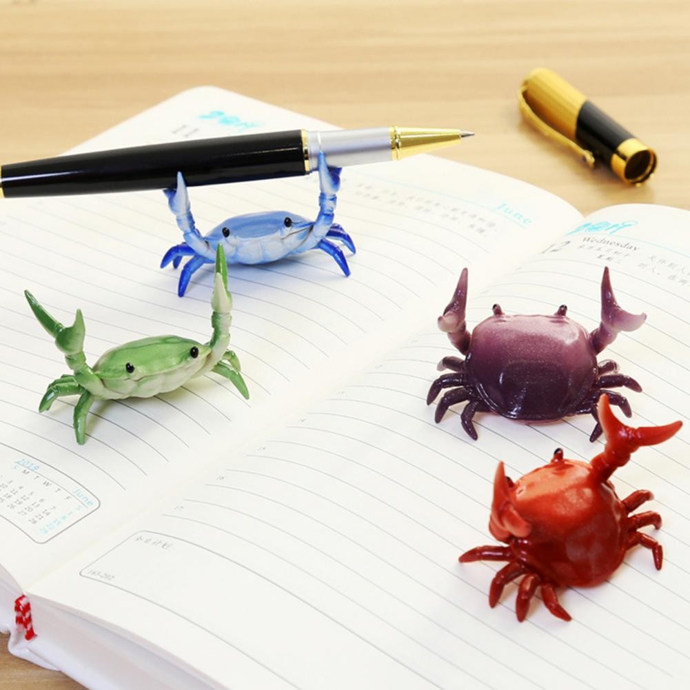 

Crab Pen Holder Vivid Single Pen Holder Bright Color Single Pencil Holder Multifunctional Single Pencil Rack for Office