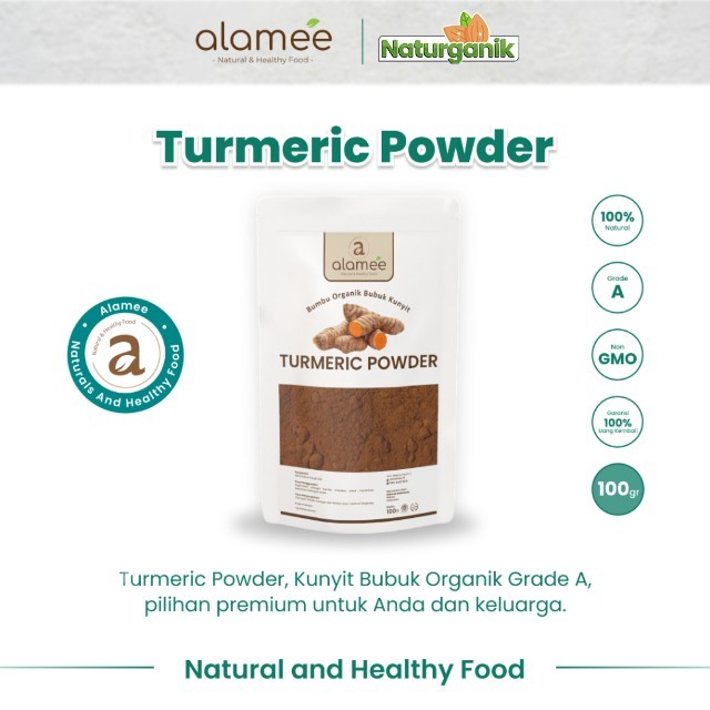 

ALAMEE Bubuk Kunyit Turmeric Powder Ground Bumbu Dapur Instan Organik Murni Asli Seasoning 100 Gram Naturganik