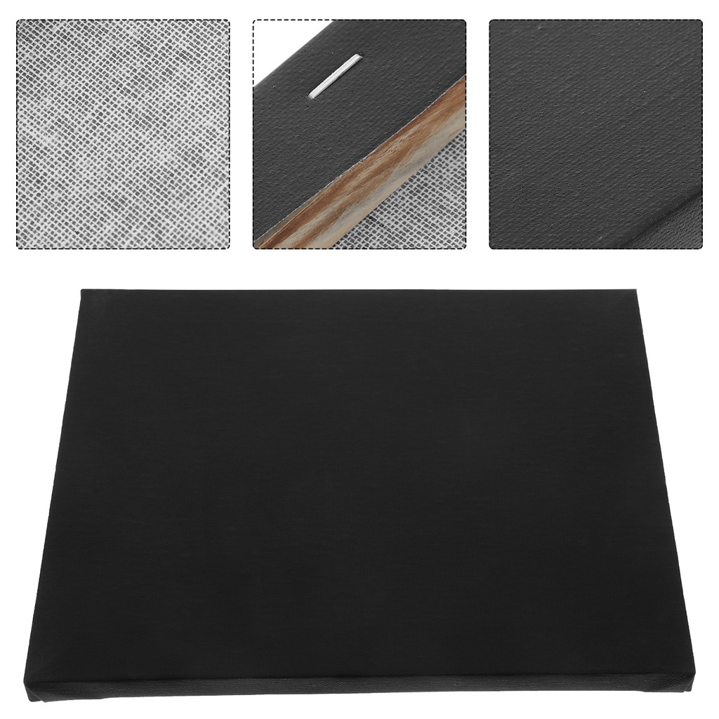 

Black Canvas Boards Blank Acrylic Oil and Watercolor Painting Stretched Canvases for Artists and Creative DIY Projects 20cm