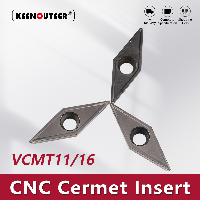 

VCMT VCMT160404 VCMT160408 VCMT160408 Carbide Insert for Cermet SVJCR/L External Turning Tool Blade Lathe Parts CNC Cutter