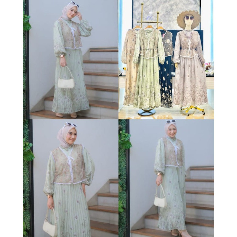 inka dress gamis vest gamis korean style gamis lebaran gamis kekinian PROMO