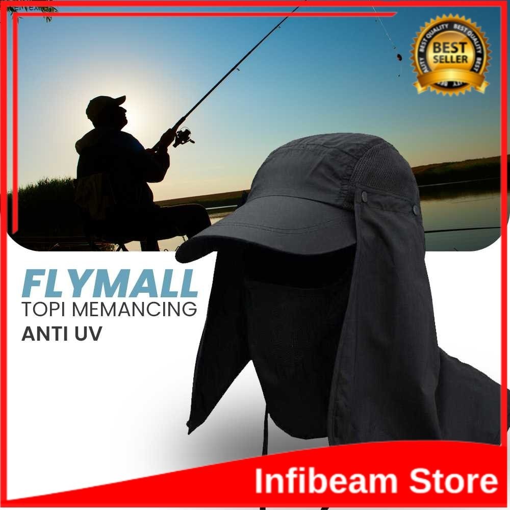 FLYMALL Topi Memancing Anti Matahari UV Fishing Hat / Topi Camping Topi Memancing Topi Jepang Anti U