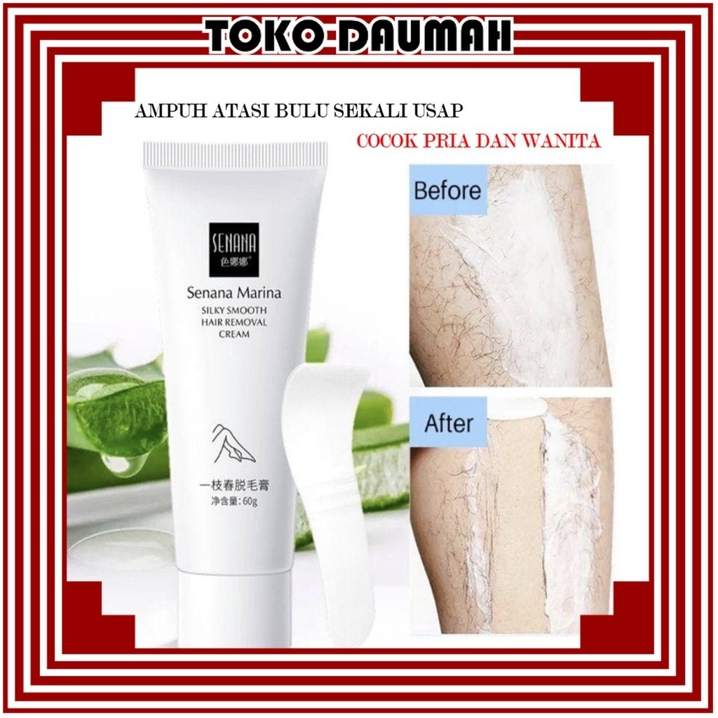 TD SENANA MARINA Krim Pembersih bulu HAIR REMOVAL Ampuh Sampai Akarnya