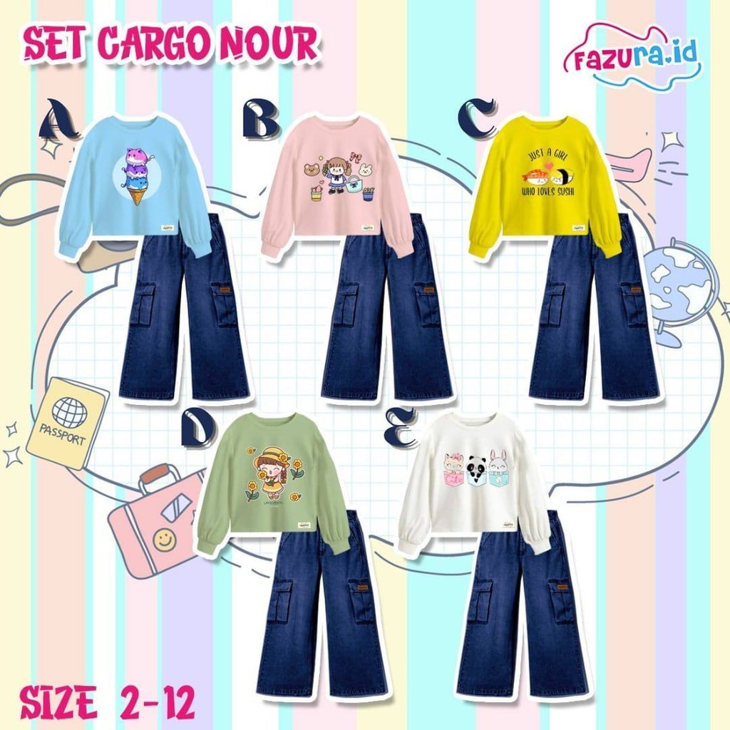 Setelan Cargo Nour Fazura