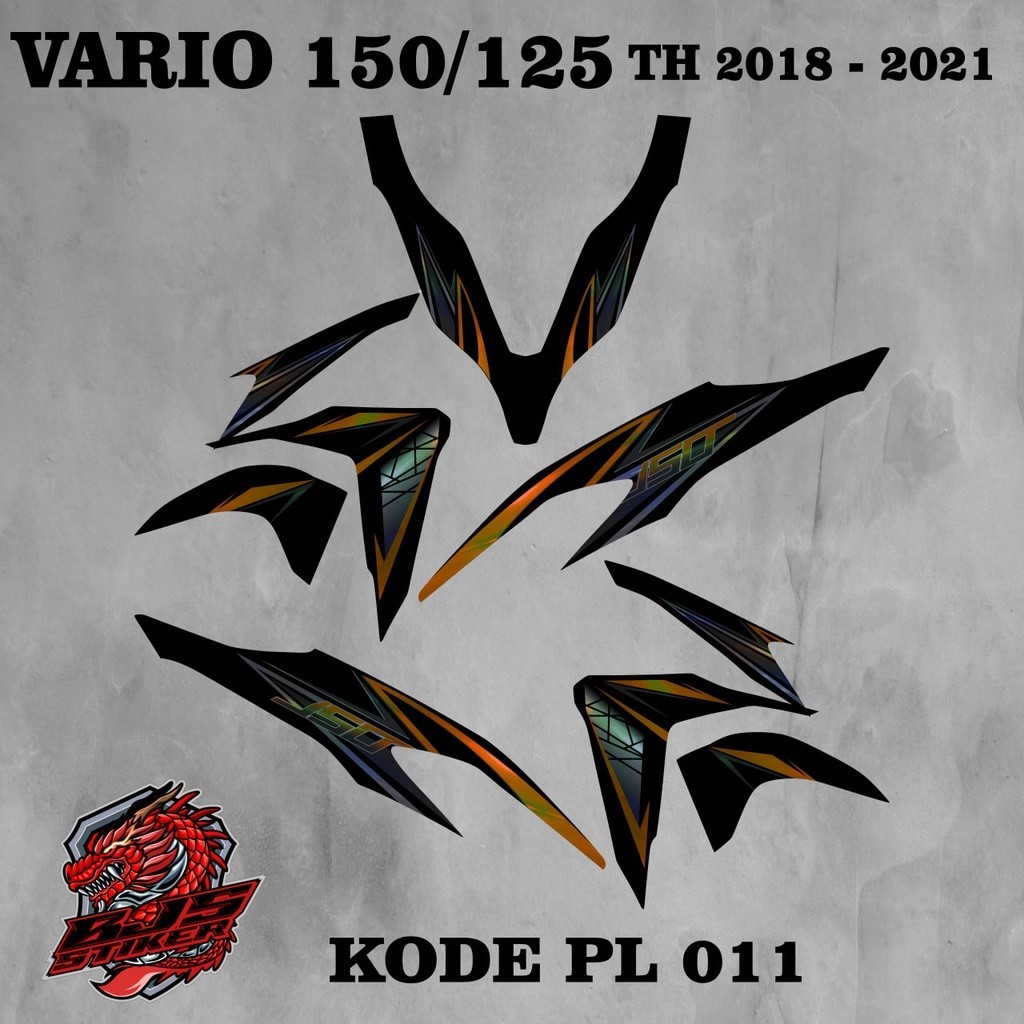 Stiker striping vario 150 vario 125 - striping sticker stiker polet lis HOLOGRAM / MIRROR CHROME HON