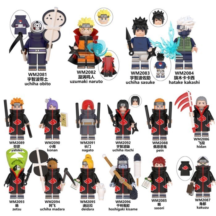 Action Figure 9 Lego Mini Karakter Naruto