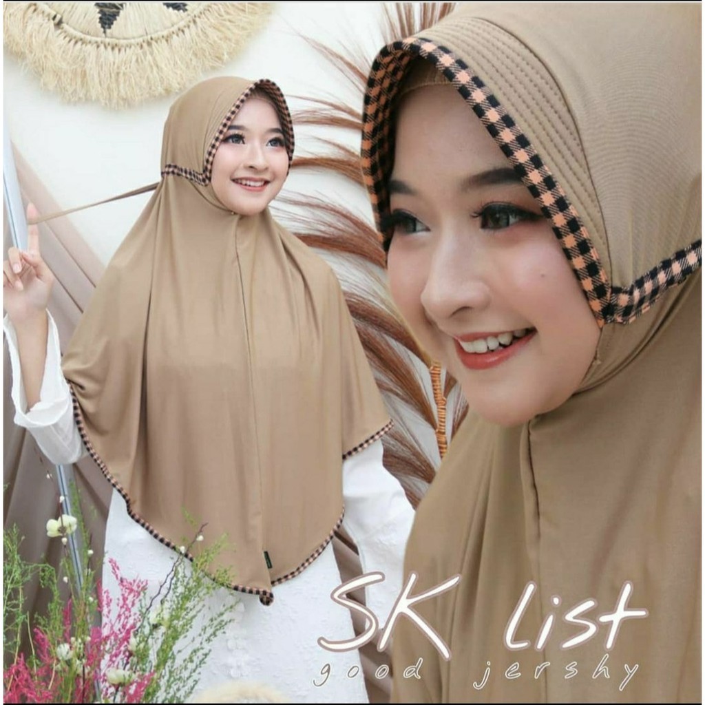 [COD] Termurah -  Jilbab Instan Serut Kotak | Hijab Serut Inayah Jilbab Jersi Serut Jersey Jumbo