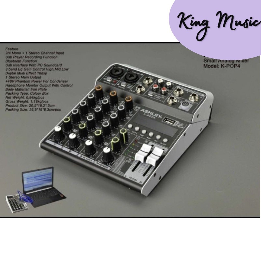 COD Mixer Audio ASHLEY K-POP4 KPOP4 4 channel ORIGINAL .