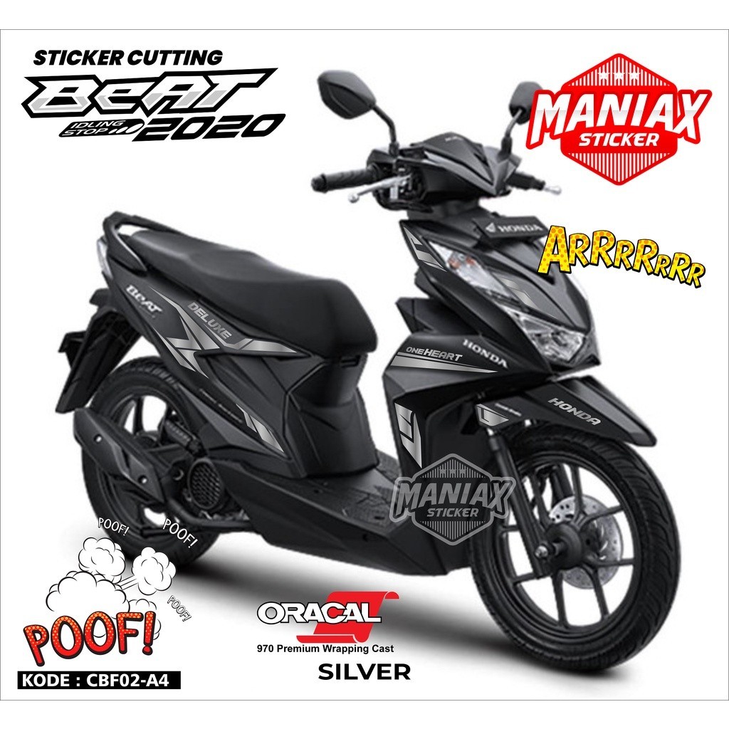 STIKER CUTTING - Stiker Honda New Beat Street 2021 SILVER - Aksesoris Motor Beat Deluxe/Beat CBS ISS