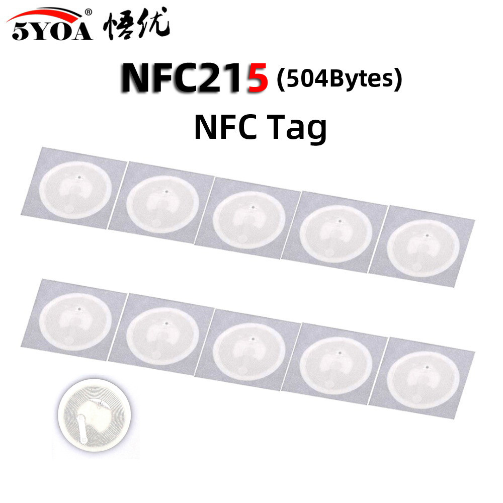 

100pcs NFC Tag NFC215 Label 215 Stickers Tags Badges Lable Sticker 13.56mHz for huawei share ios13 personal automation shortcuts