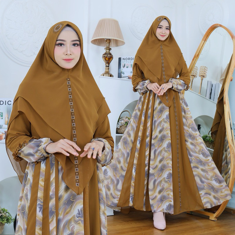 Davina syari mewah syari original cantik bahan adem syari kekinian