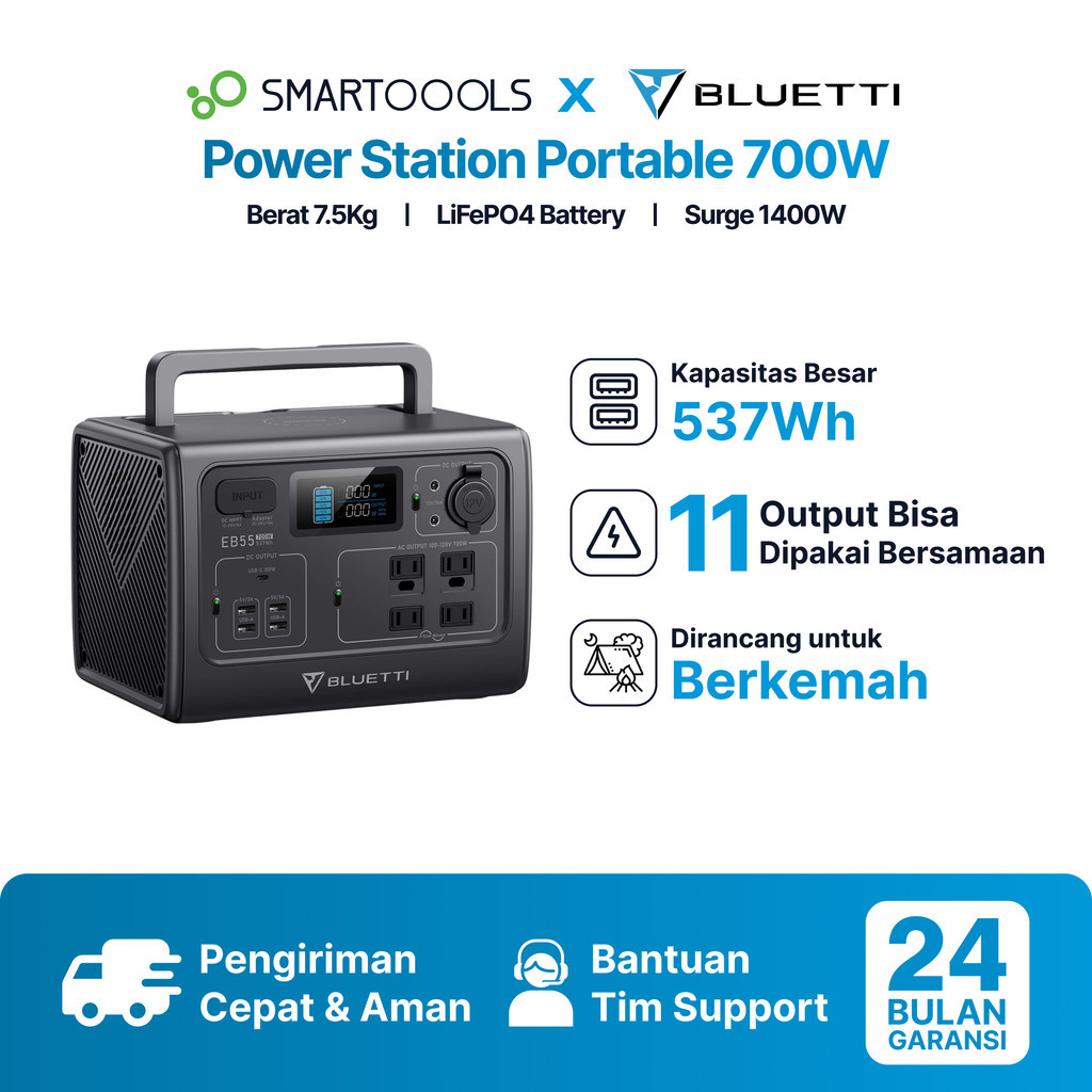 Portable Power Station Bluetti EB55 537Wh 700W