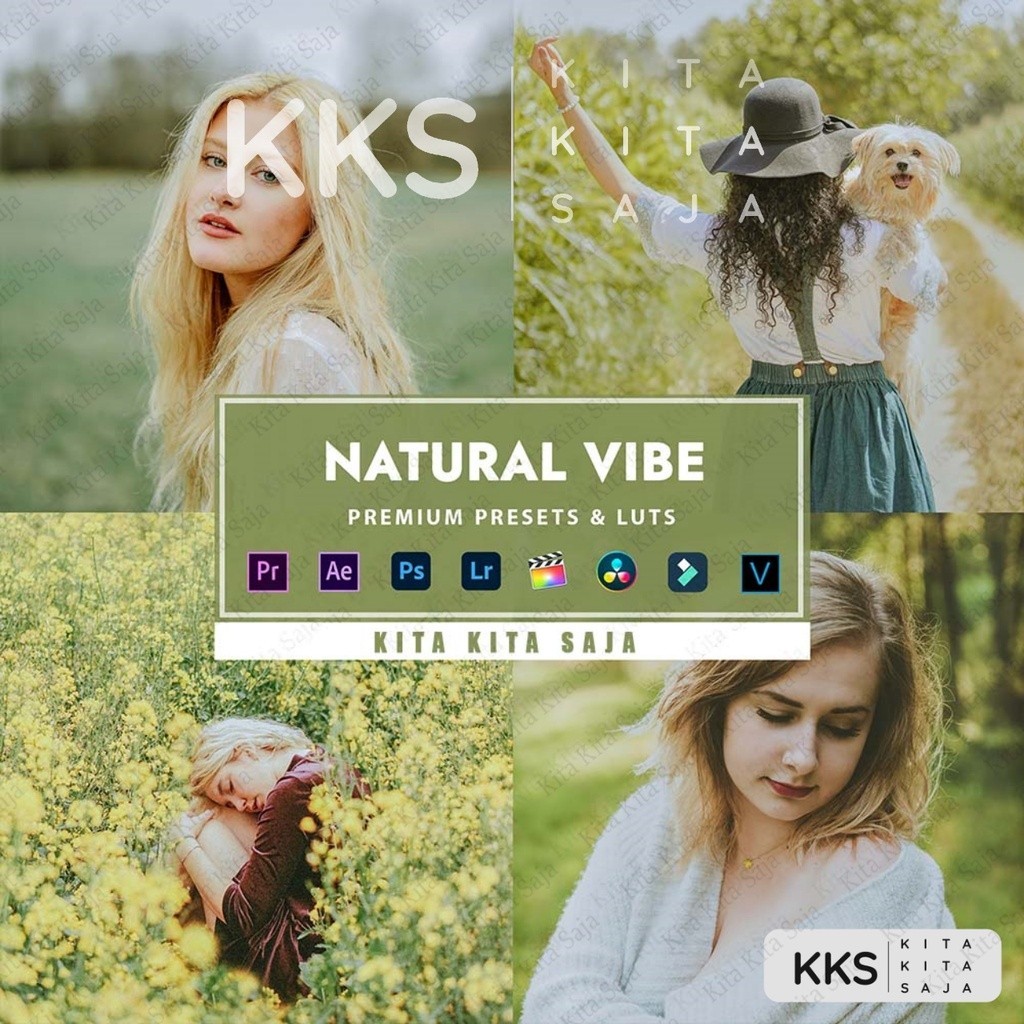 Natural Vibe - Premium Preset Lightroom Foto dan Video LUT LUTs VN Android IOS & PC Premiere Pro Dav