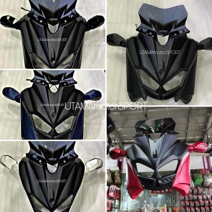 kedok tameng nmax 2020/all new nmax predator robot tmax MHR -biru doff