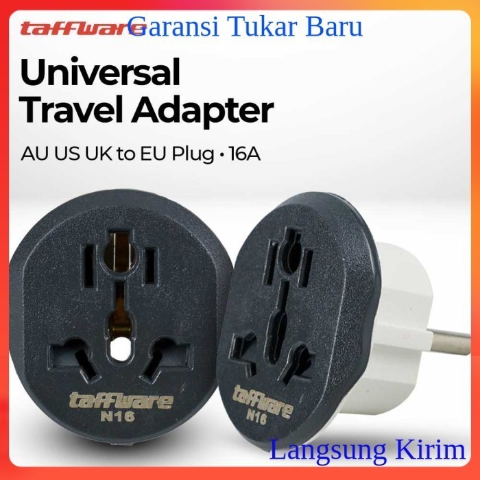 TRAVEL ADAPTOR STEKER SAMBUNGAN COLOKAN GEPENG PIPIH KAKI 3 KE BULAT