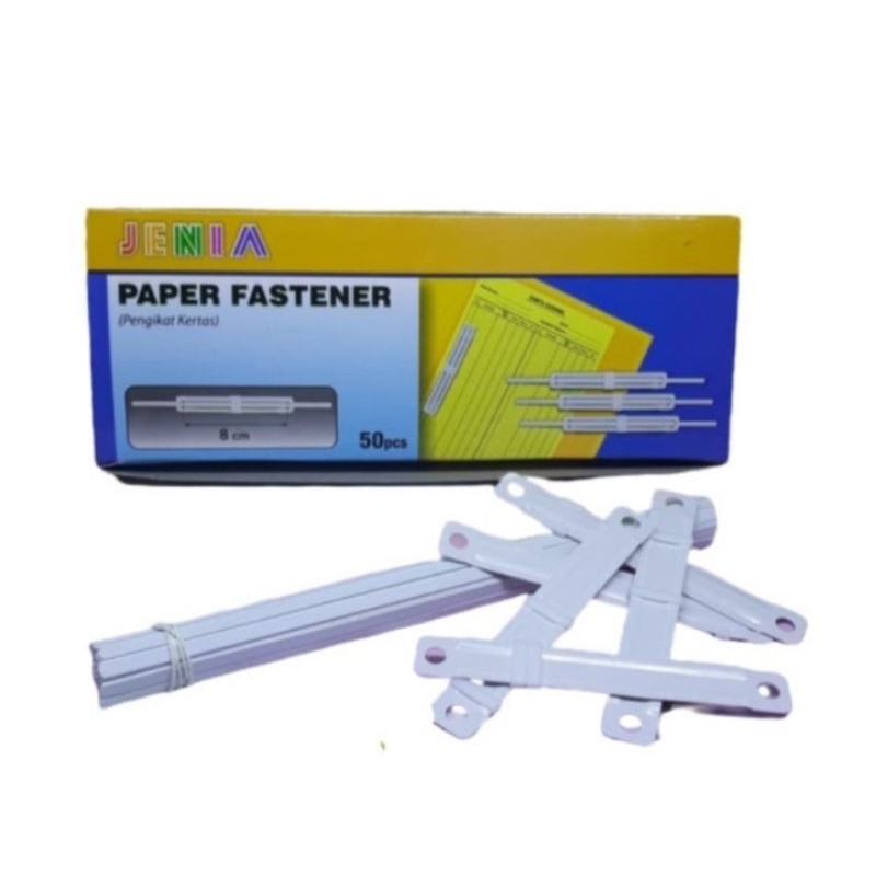 

(50 Pcs) Paper Fastener Jenia / Acco Plastik Jenia