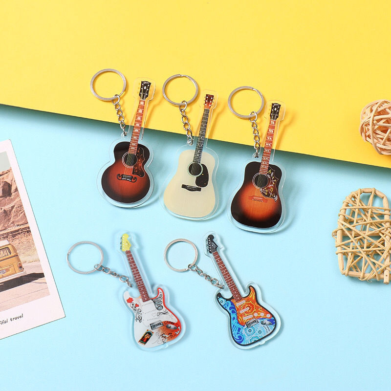 COD Gantungan Kunci Gitar Liontin Bass Kreatif Gantungan Kunci Gibson Hummingbird-GS