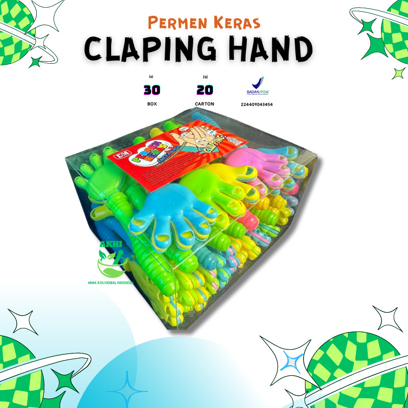 

PERMEN CLAPPING HAND / CLAPING TANGAN ISI 30 PCS HALAL / PERMEN LUNAK VIRAL