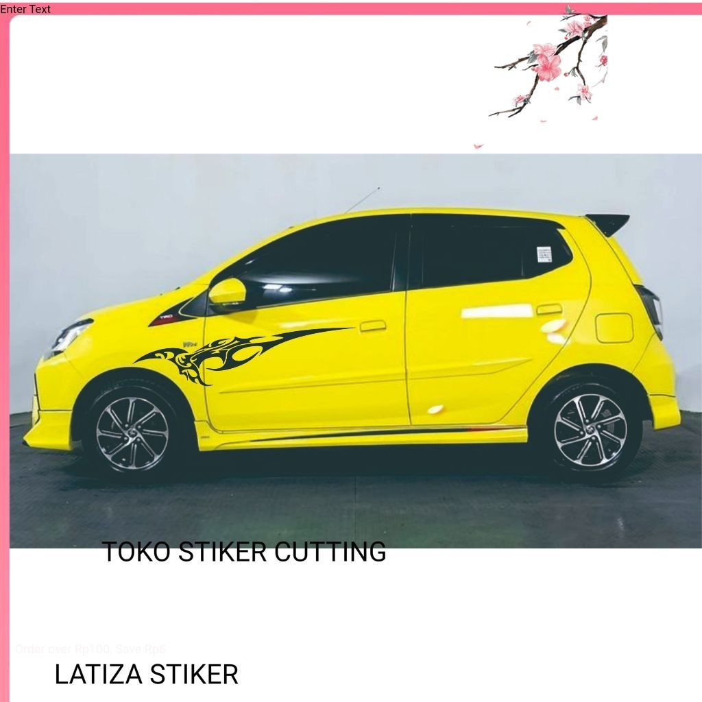 CUTING STIKER MOBIL STIKER LIS STRIPING MOBIL Stiker Mobil Ayla Cutting Agya Variasi Jazz Wagon Brio