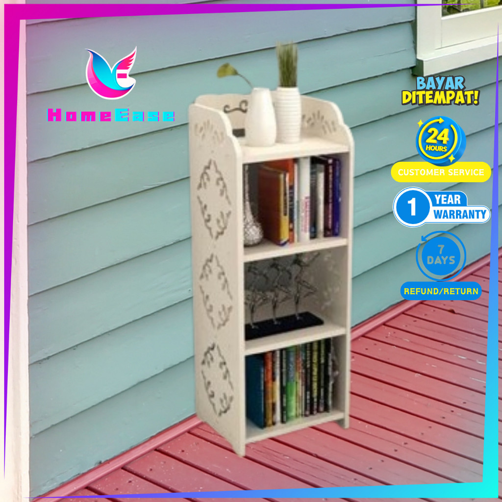 HomeEase - Rak Susun Portable Rak Sepatu Sandal Rak Tempat Buku Maajalah Novel Komik Vas Bunga Tanam