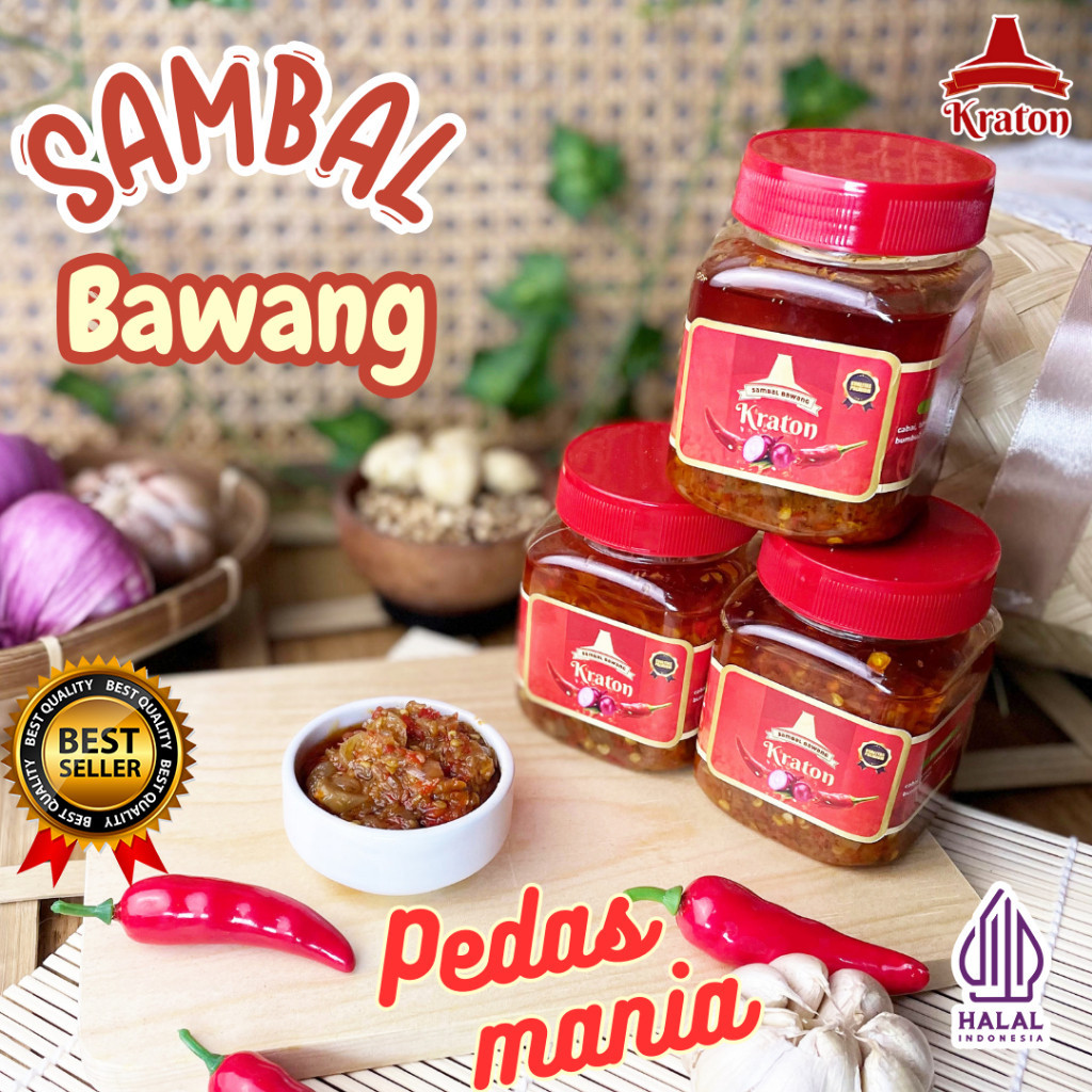 

Sambal Bawang Kraton - Sambel Bawang Spesial Kemasan Pedas Gurih Enak Instan Asli Alami Tanpa Bahan Pengawet